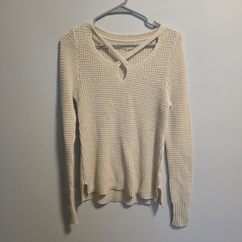 Aeropostale Cream Knit Sweater